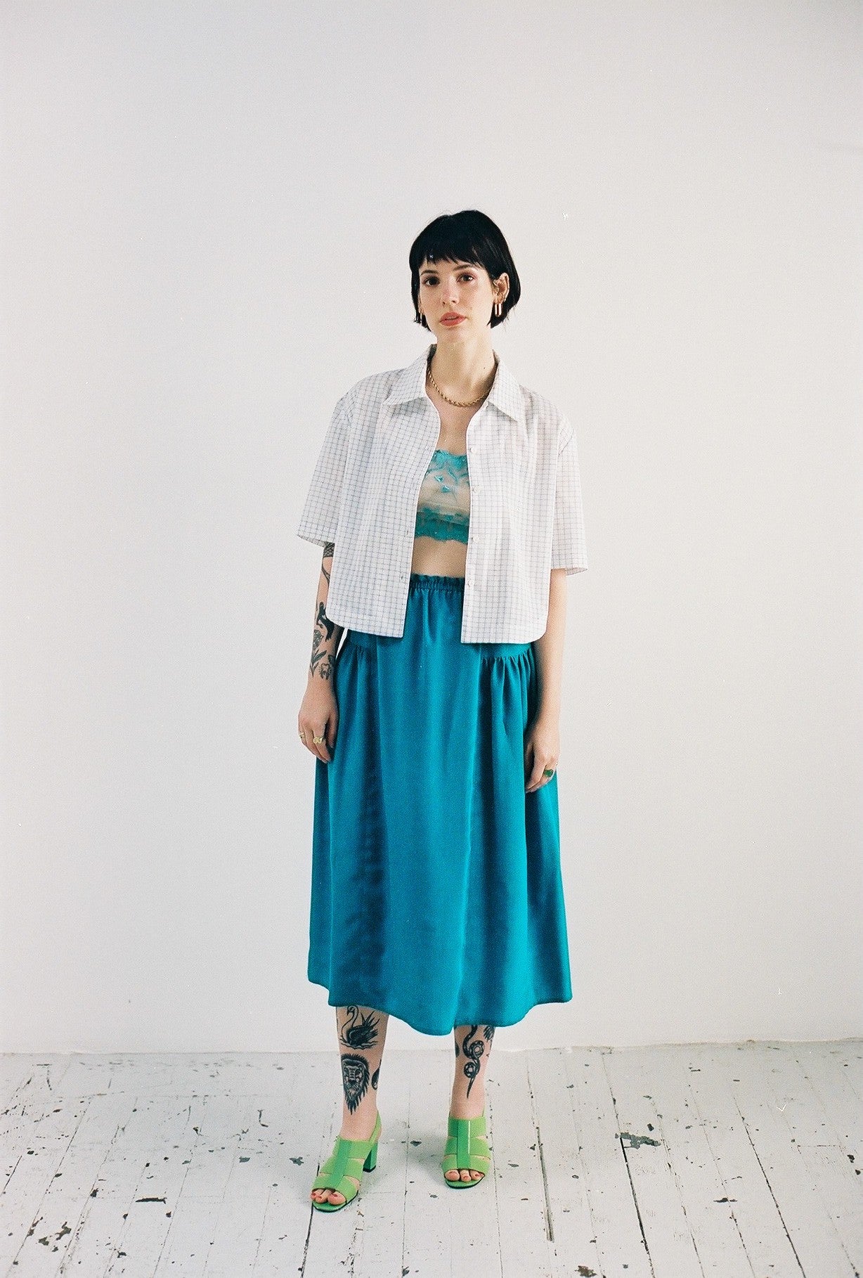 Calyx Skirt in Midnight- M