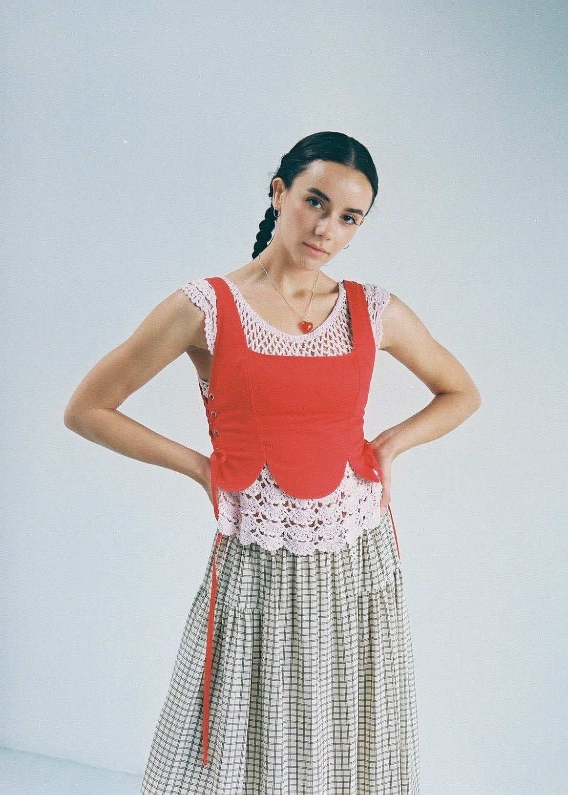 Tulip Top in BB Flowers- Red- XS (Fit A)