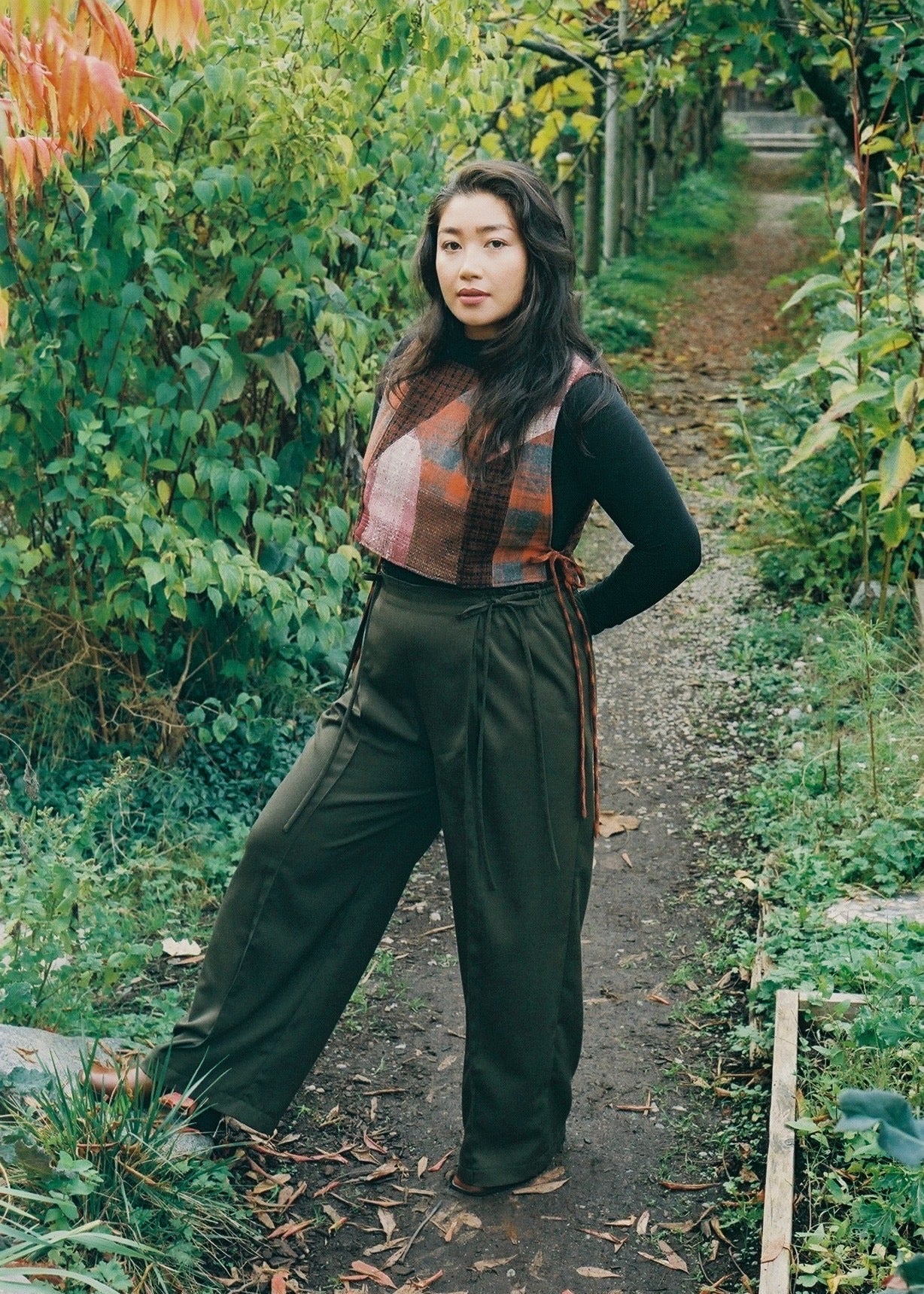 Nico Pant in Grey Stripe