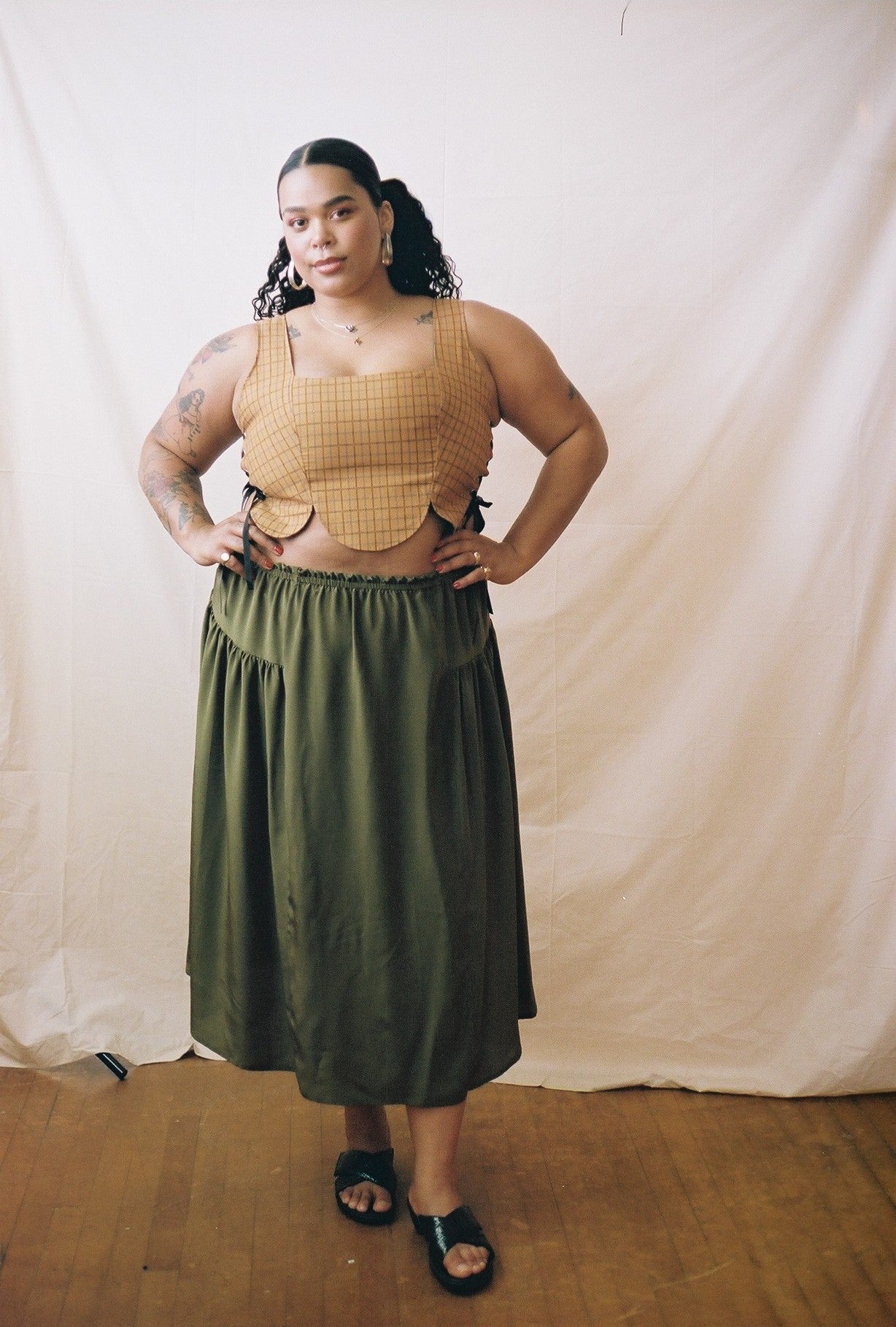 Calyx Skirt in Midnight