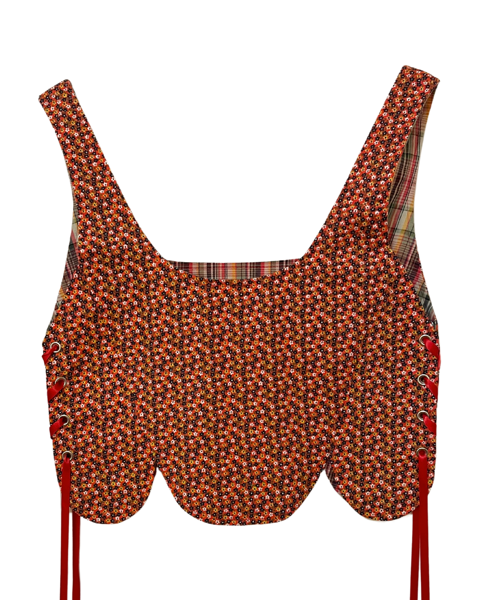 Tulip Top in BB Flowers- Red- XS (Fit A)