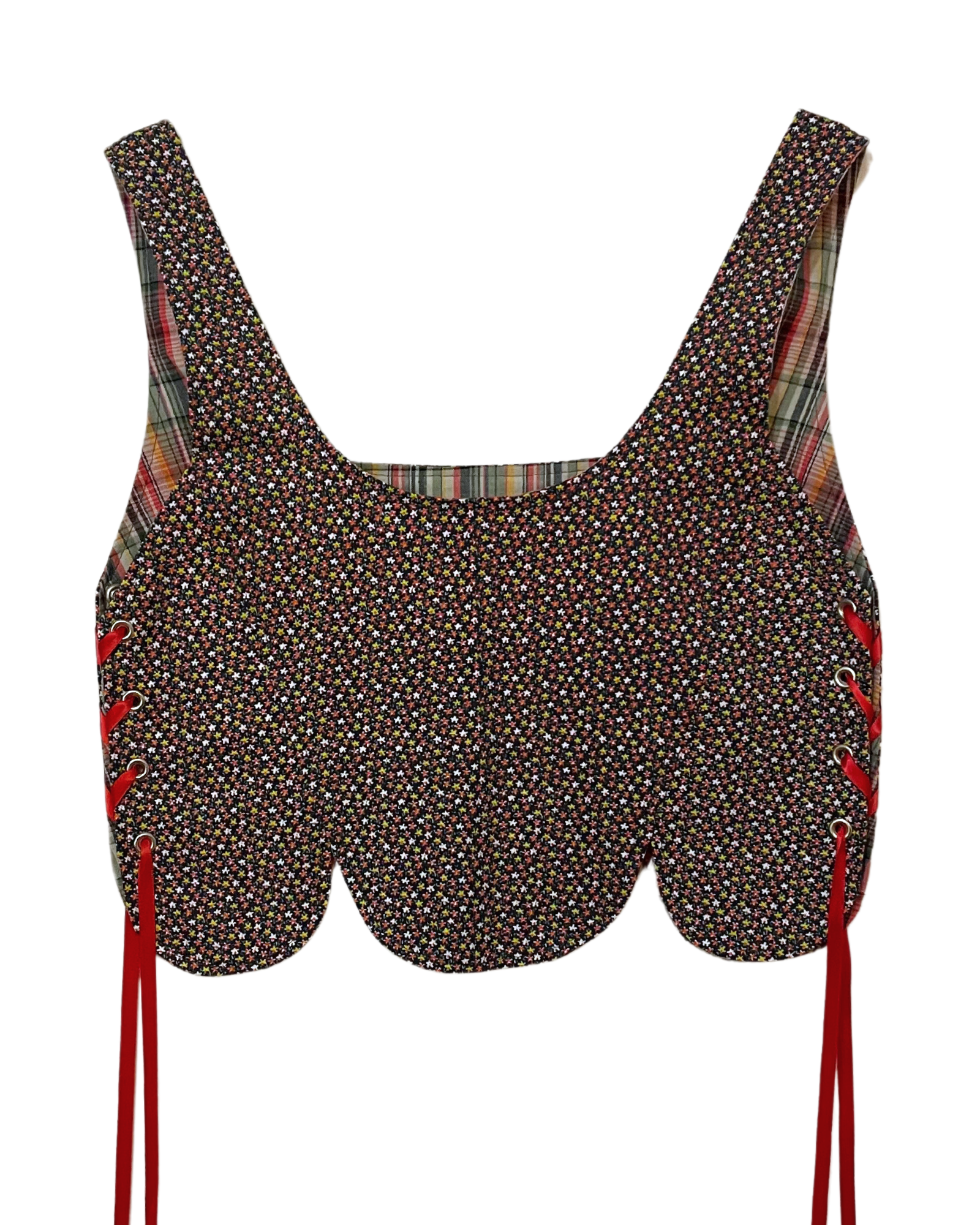 Tulip Top in BB Flowers-Navy