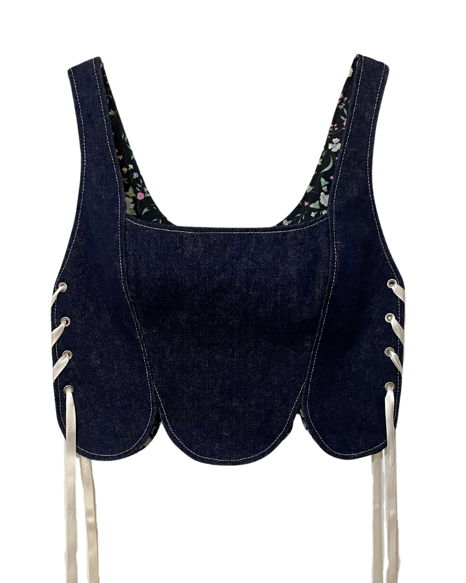 Tulip Top in Denim- S (Fit A)