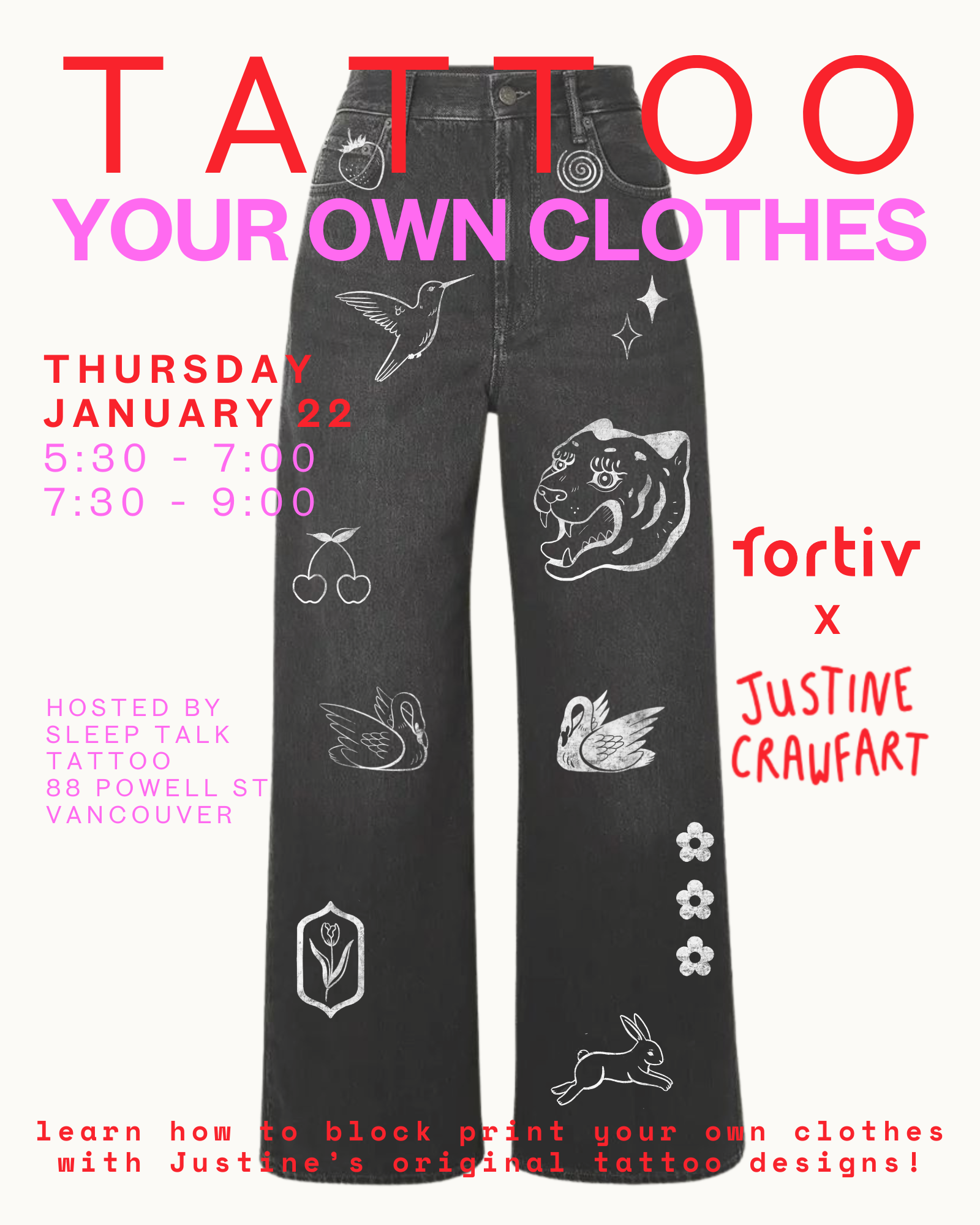 Tattoo Your Clothes | White Ink | January 22