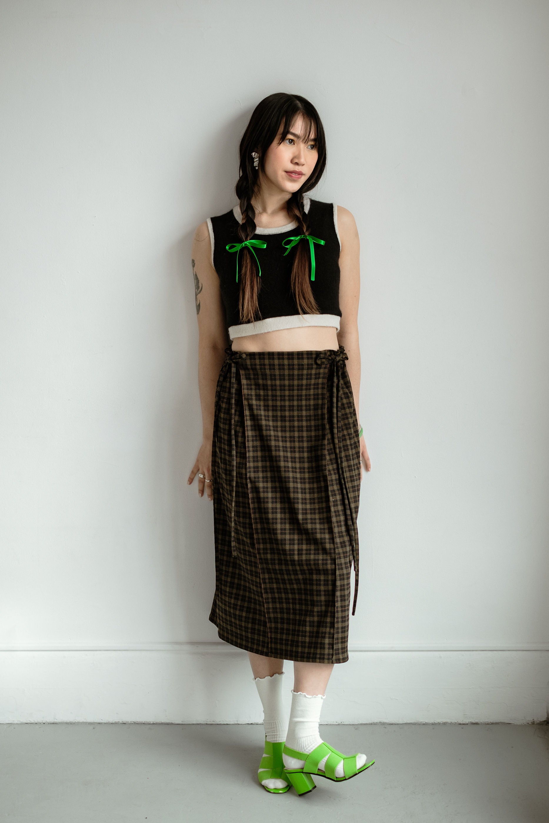 Long Nico Skirt in Cherry