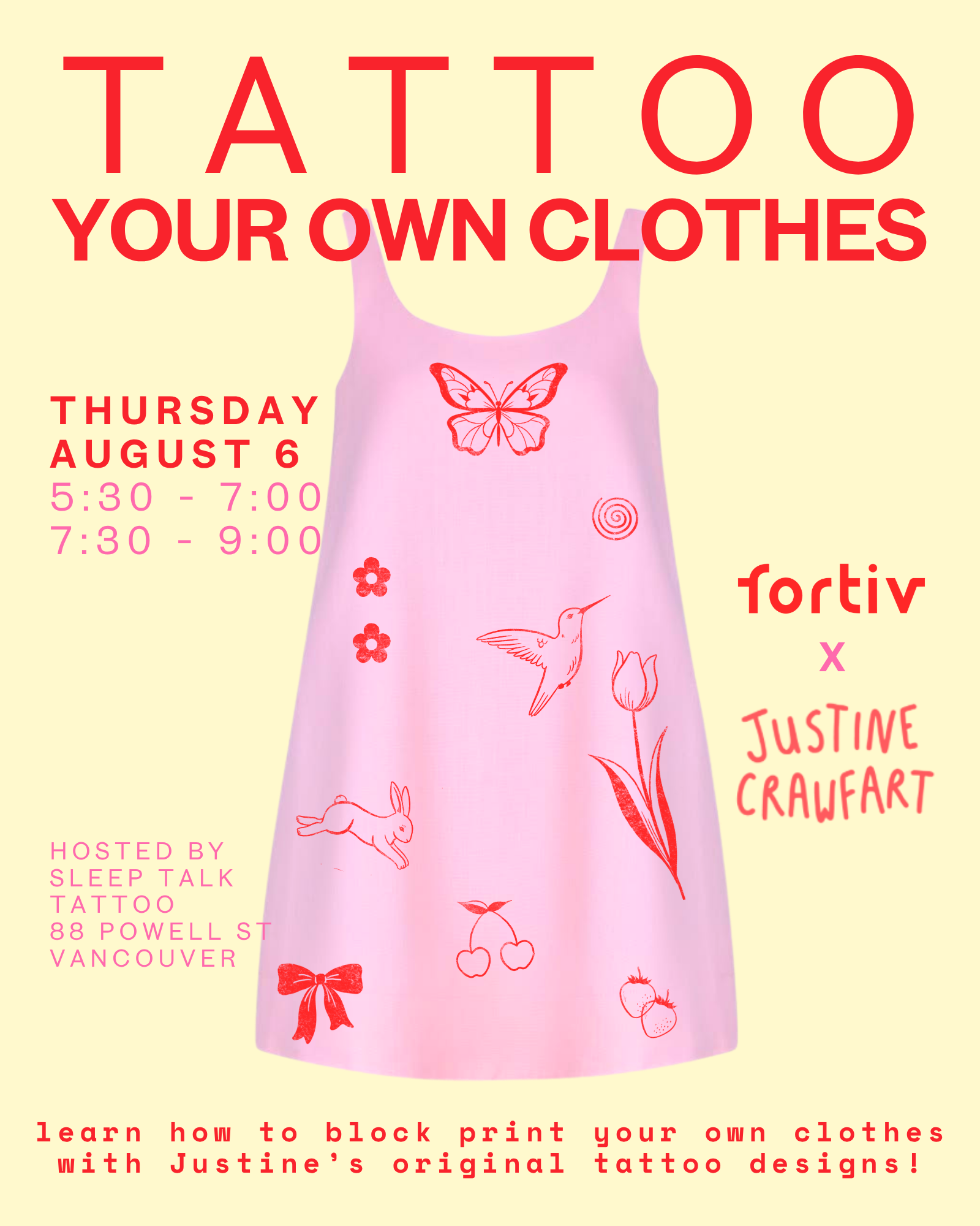 Tattoo Your Clothes | RED INK | August 6